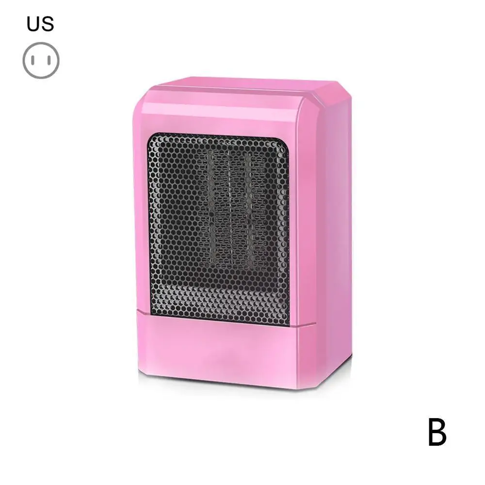 Pink US Plug Мини 500 Вт Портативный Керамический нагреватель Электрический охладитель горячий вентилятор зимний нагреватель - Цвет: Pink US Plug