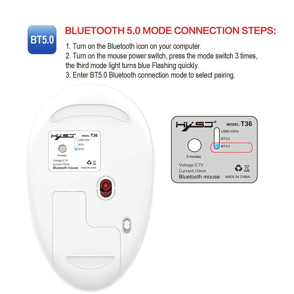 SeenDa Bluetooth 5,0/3,0 Беспроводная мышь три режима Bluetooth USB Беспроводная мышь бесшумные мыши для ноутбука Mac перезаряжаемая мышь