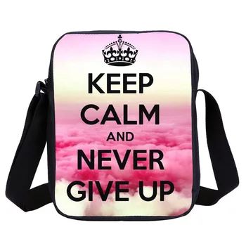 

Small Crossbody Bags For Boys Girls Never Give Up Letter 3D Printing Messenger Bags Kids Sling Bags Shoulder Bag Sac A Main