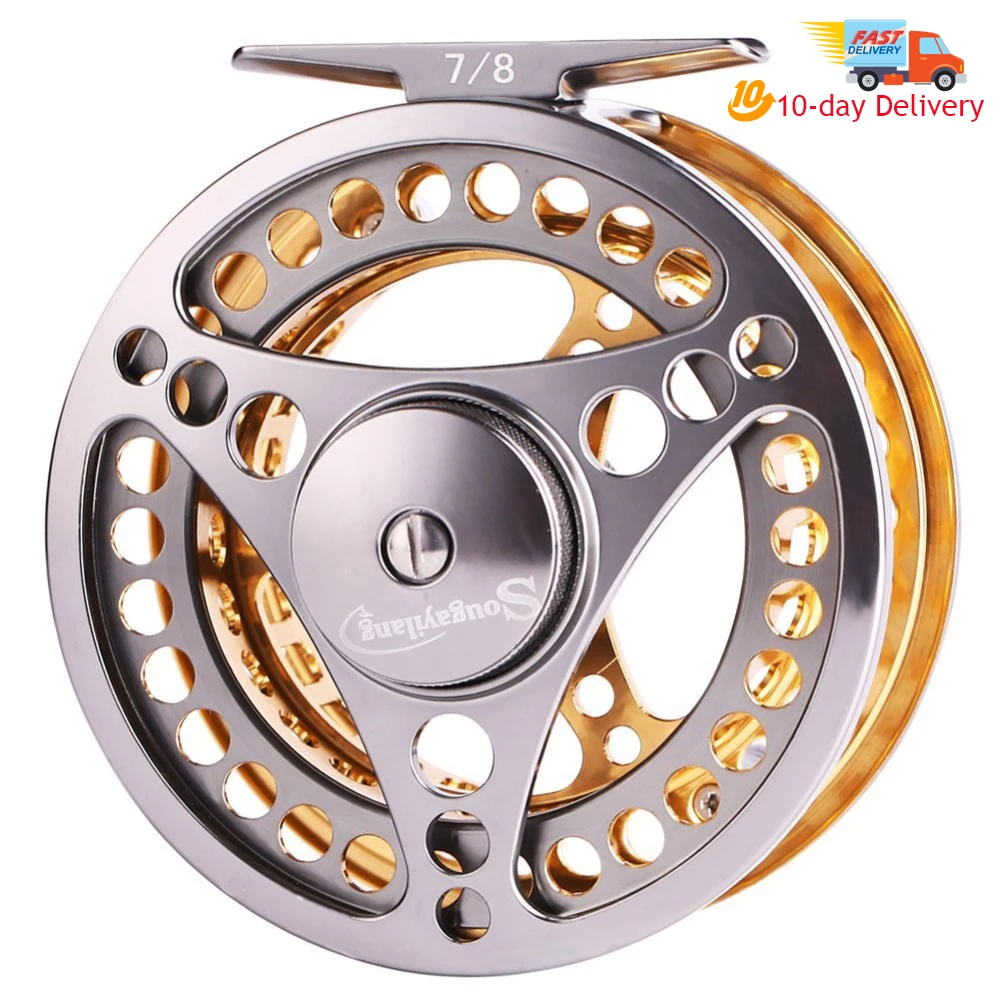 

Sougayilang Fly Fishing Reel 5/6 7/8 WT CNC Machined Aluminium Alloy Body Micro Adjusting Drag Large Arbor Left/Right Fly Reel