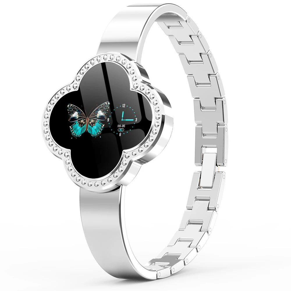 KARUNO S6 Vrouwen Slimme Horloge Hartslagmeter Sport Horloge IP67 водоотталкивающий Stalen Band fitness Brecelet Bloeddruk Horloge