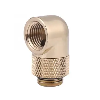 

Tube Fitting Computer Water Cooling G1/4 Thread 90 Elbow Connector 360 Rotation fan cooling quiet laptop