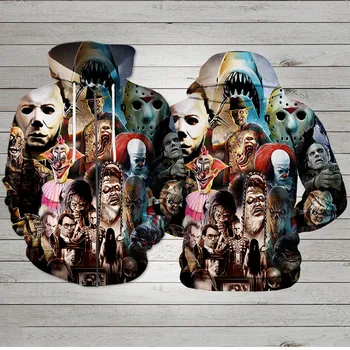

Horror Movies Characters Halloween Men/Women Hoodie3D Full Print Fashion Streetwear Hoodies Men's Hipster Sportswear Jacket Top