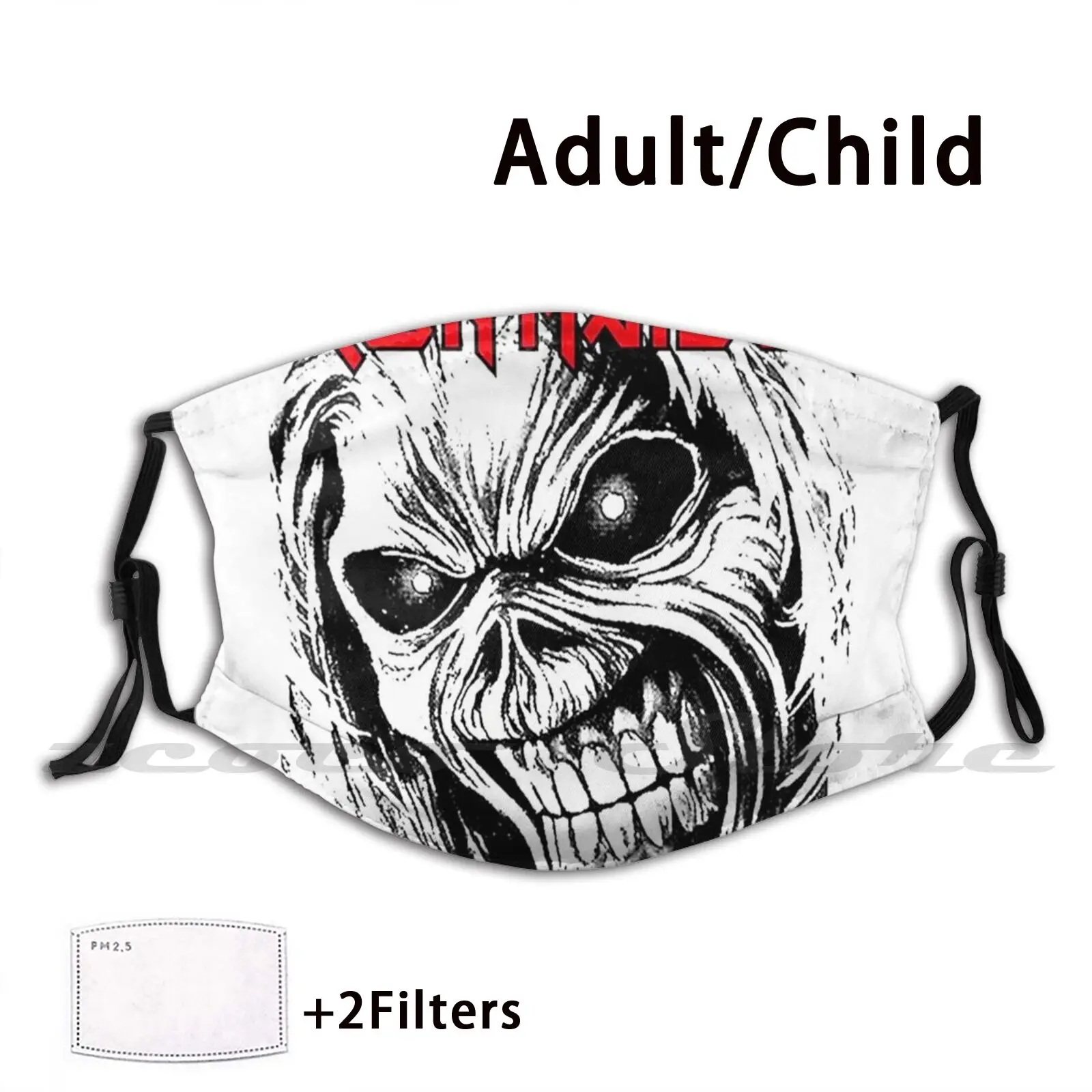 Evil Iron Maschera Creepy Panno Lavabile Filtro Fai Da Te Pm2.5 Bambini Adulti Evil Evil Psoter Iron Muslimah