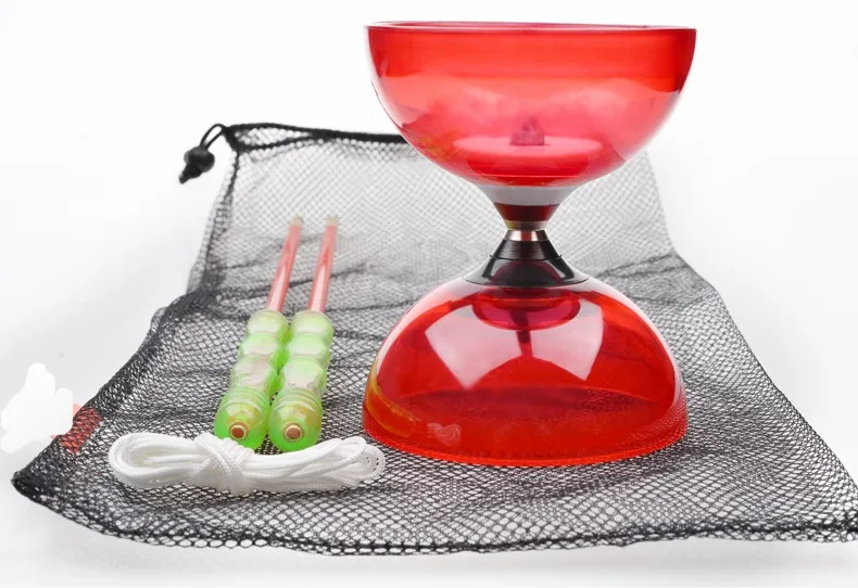 Красный Спортивная игрушка 3 подшипника детская Diabolo с ручками струны жонглирование Классические игрушки китайский йо-йо игры Спортивные Подарки Детские игрушки, игры на открытом воздухе - Цвет: Красный