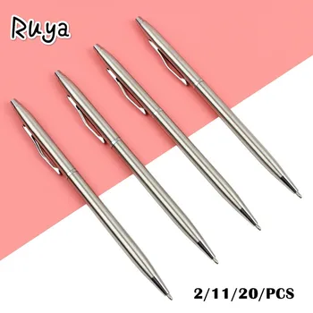 

Metal Ballpoint Pen Stainless Steel Ball Pen for School Gift box Set Student Stationery Office Supplies Pens caneta canetas mont