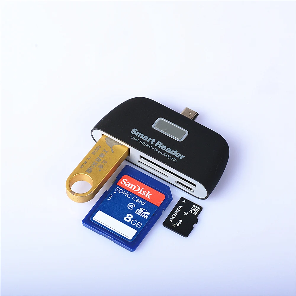 4 в 1 OTG/TF/SD считыватель смарт-карт с Micro USB зарядным портом для Samsung Galaxy S6 Edge для Andriod телефона планшета
