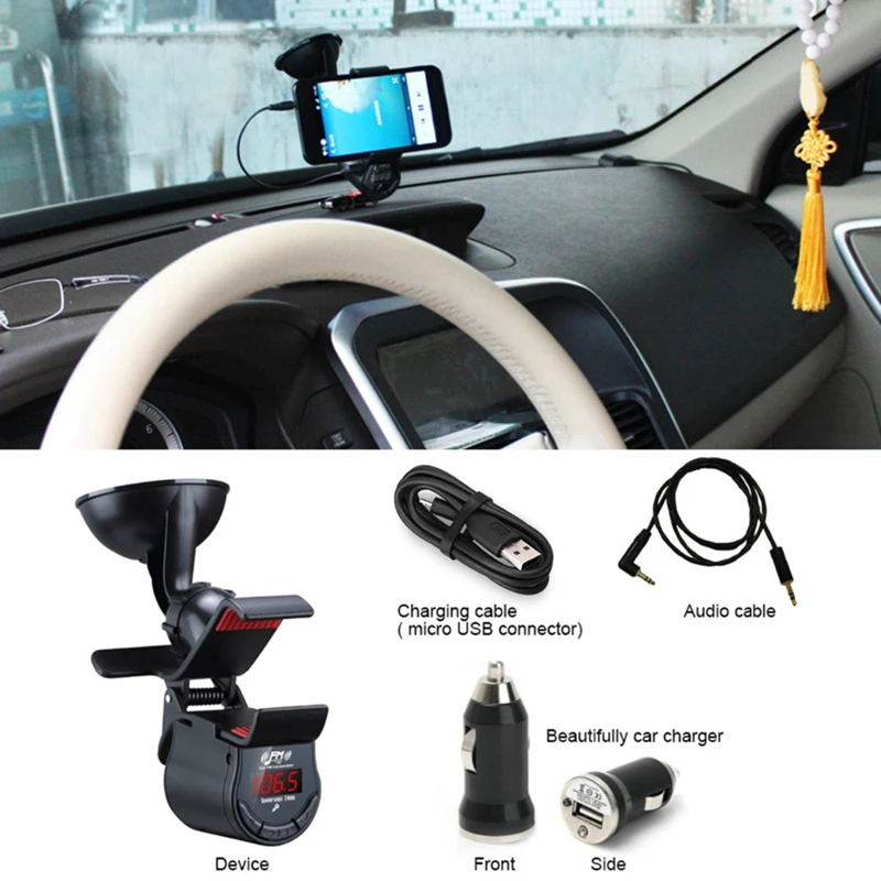 Автомобильный держатель для телефона смарт-зарядка Bluetooth Hands-Free fm-передатчик многофункциональный Mp3 Gps держатель для мобильного телефона