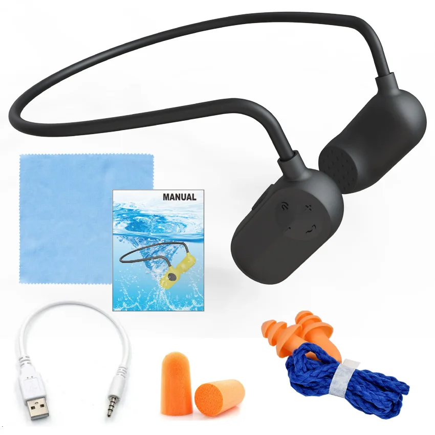 

Patented Illicit Model Head-Mounted Waterproof MP3 Diving out Otica Conduction Outdoor Sports Swimming 8GB16GB32GB