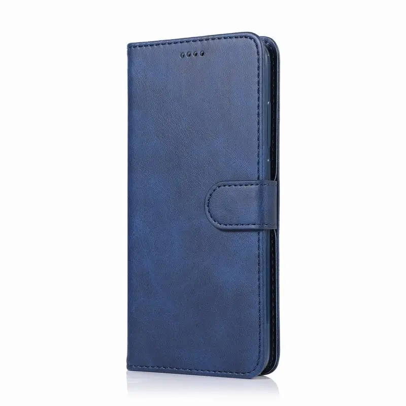 Blue Чехол для Xiaomi Redmi 8 8A крышка чехол Чехол-книжка на магнитной застежке Роскошный чехол-бумажник с функцией подставки из натуральной кожи на низком ходу для телефона на Xiomi Redmi 8 Coque - Цвет: Blue