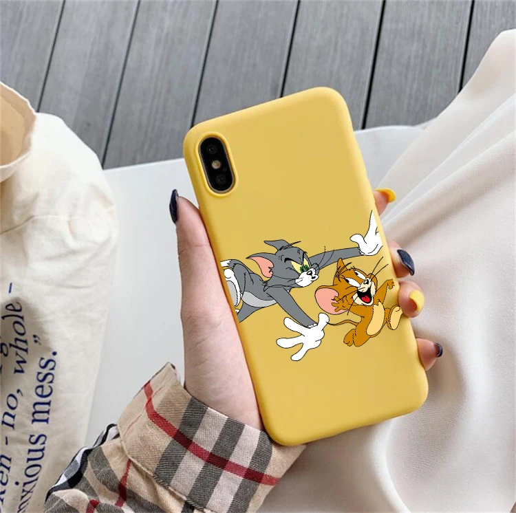Забавные Tom amd Джерри Цветной Мягкий силиконовый чехол для телефона для iphone 6/6s, 6 Plus/6s Plus, 7 Plus/8, 7 Plus/8 Plus, X, K, XS, XR, XSMax