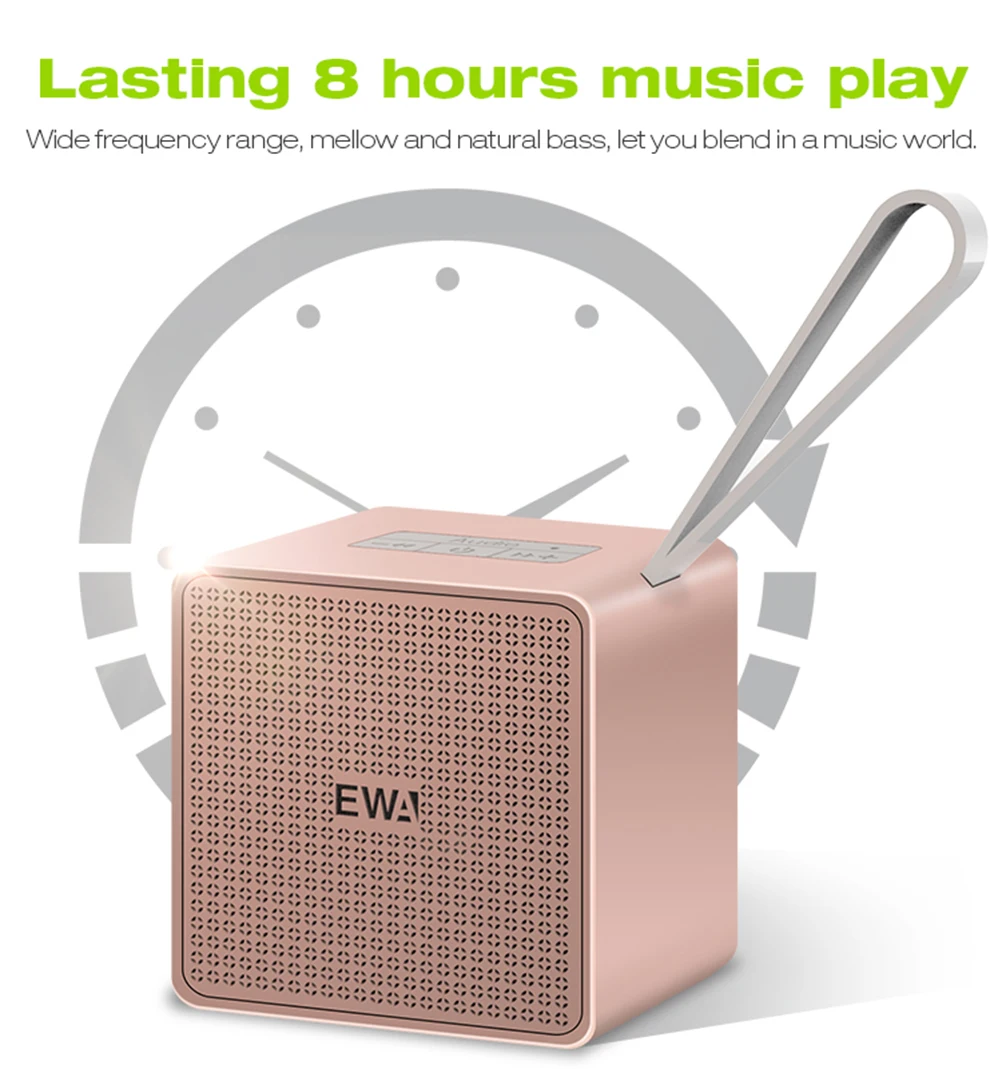 

EWA A105 mini Bluetooth Speakers TWS Built-in Battery Portable Wireless for Smart Phone/Tablet/Pad Support MicroSD Card