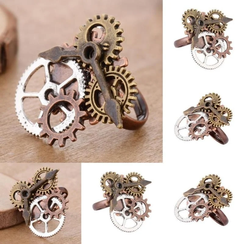 Продукты для женщин и мужчин вечерние части шестерни панк антикварные медные