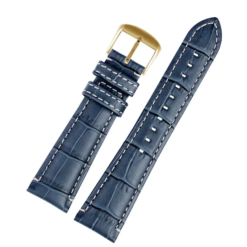 para Armani Relógio Ar1862 Pulseira de Couro Genuíno dos Homens Pulseira 22x18 mm Blue1892 1947 1861 1979 Textura Crocodilo - Image 3