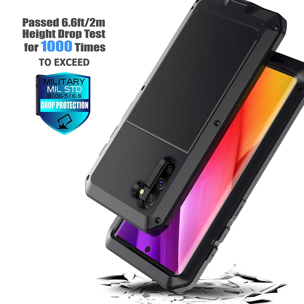 Сверхпрочный металлический бронированный чехол для телефона для samsung Galaxy S10 S10Lite чехол s водонепроницаемый противоударный чехол для Galaxy Note10 Note10 Plus