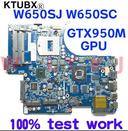 Материнская плата W650SJ W650SC для ноутбука CLEV0 K650D G150S K610C K590C 6-71-W65J0-D02 PGA947 GPU GTX950M 2 ГБ 100%