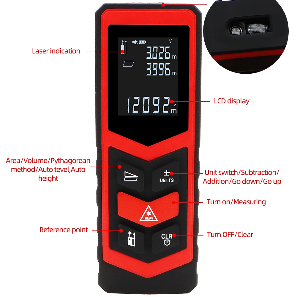 Laser Rangefinder Laser Distance Meter Measure 30M 40M 100M Trena Tape Range Finder Ruler Diastimeter Roulette Tool 40% off Laser Rangefinder Laser Distance Meter Measure 30M 40M 100M Trena Tape Range Finder Ruler Diastimeter Roulette Tool 40% off