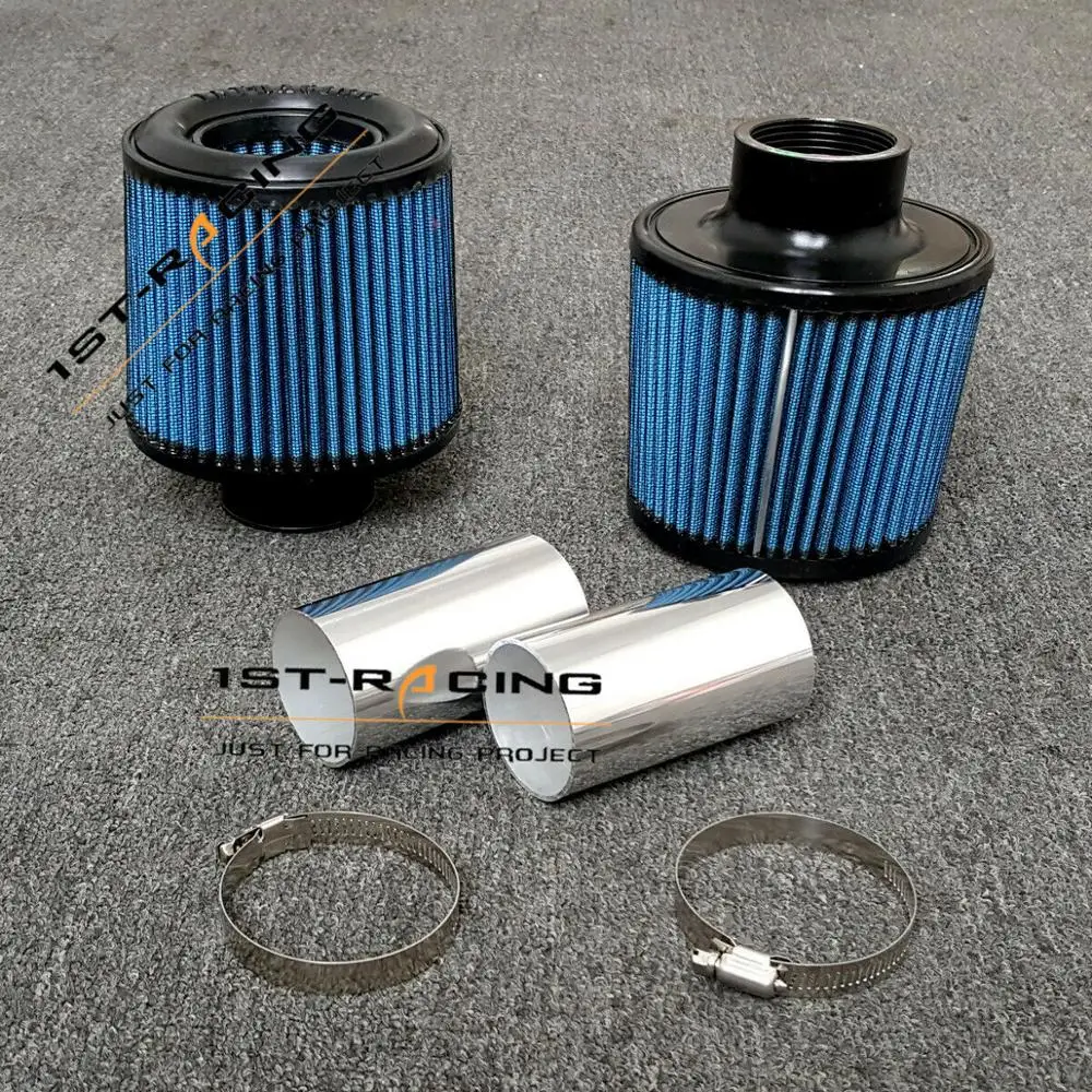 2.25" High FLow Dual Cone Air Filter For BMW 135i 335i 535i E90 E92 E90 Z4 N54 3.0L