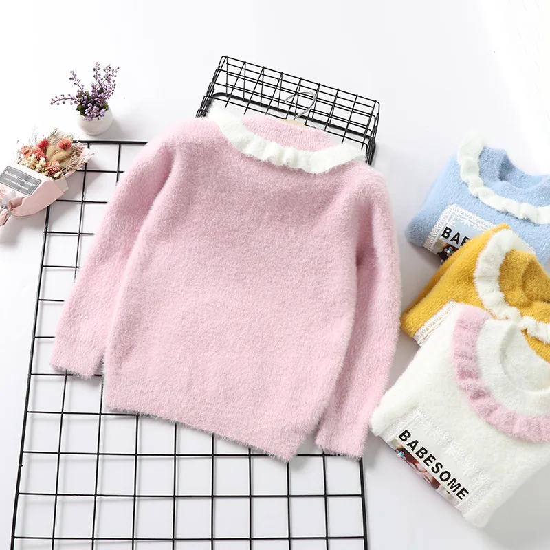 

Girl'S Sweater 2019 New Style Fall And Winter Clothes Children Korean-style Princess Western Style Sweater Children Fashion Girl