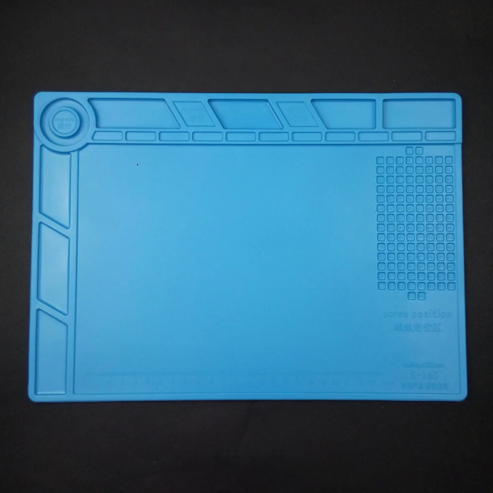 

Platform Phone Maintenance Magnetic Pad Silicone Antistatic Work Mat Heat Insulation Soft Soldering Blue Tablet Repair Desktop