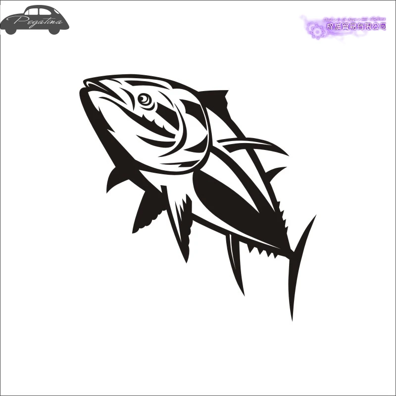 Pegatina Tuna Fish Thunnus Thynnus Car Decal Calamar Posters Boat Decals Decor Mural Wall Sticker Angling Hooks Shop Vinyl