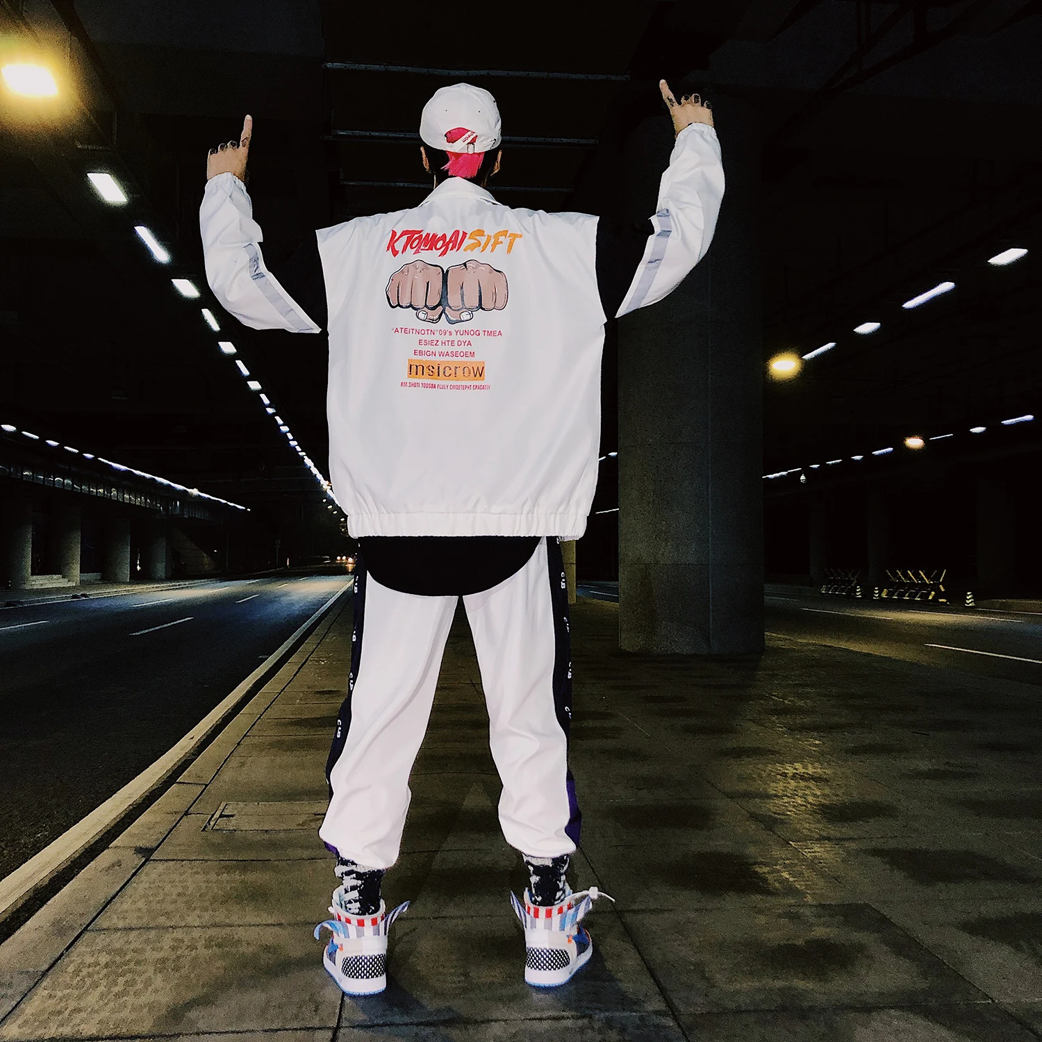 Весенне-осенний Hombre Harajuku спортивный костюм на молнии куртка+ брюки с карманами мужские наборы Молодежная Модная стильная спортивная одежда
