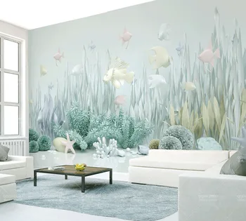 

Diantu Sea World 3d Catoon Wallpaper for Walls Baby Child Room Background 3D Wall Mural Wall paper 3d Cartoon Stickers