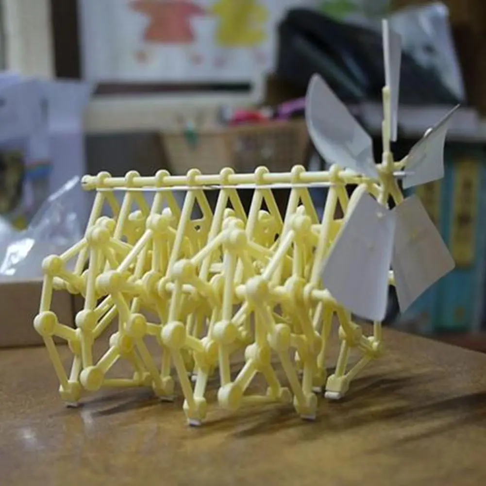 Ieasyсексуальная ветросиловой DIY ходунки мини сборка strandbeest модель детский робот игрушка