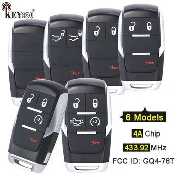 Keyforkess 433.92MHz Chip di 4A GQ4-76T 68374993 68381171 68375455 68365299 68365327 68375457 Chiave A Distanza di Fob RAM 2500 3500 4500 5500