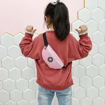 

Children Shoulder Waist Packs Fanny Bags Cartoon Kids Girls Canvas Wallet Crossbody Chest Bags for Shopping Decoration
