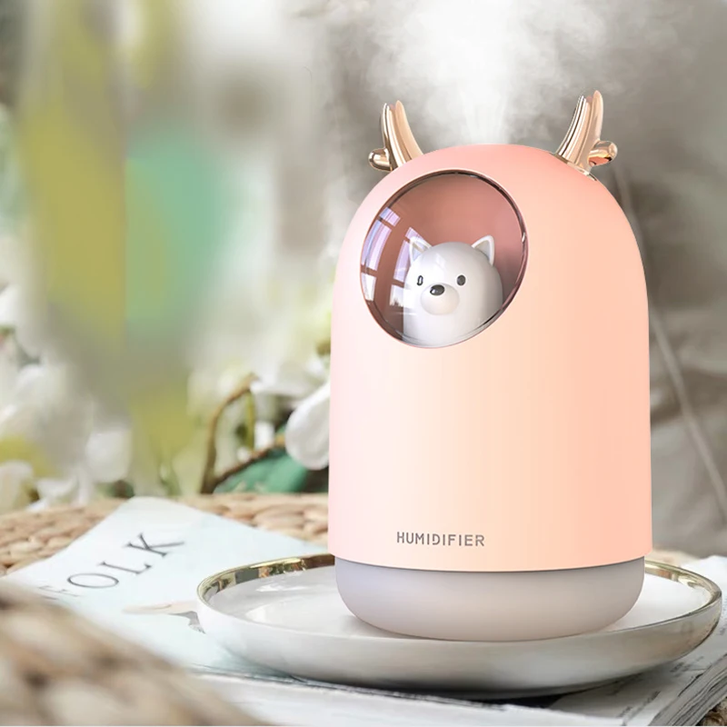 Humidificador de aire extraíble, difusor de aceite esencial, silencioso,  USB, nebulizador, generador de nieb pa , decoración pa , perfecl  Humidificador de aire