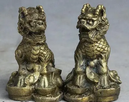 Бесплатная доставка в народном стиле Китайский дворец Латунь гвардии фигурка с