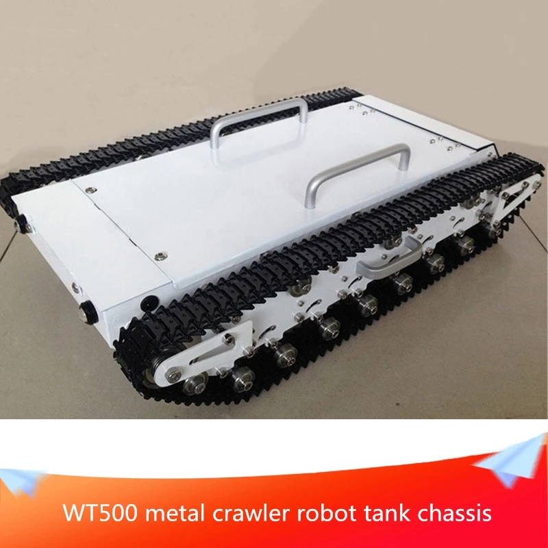 WT500 Full Metal Crawler RC Robot Tank Chassis 30KG Load Large Kit Tracked Vehicle High Torque Motor Shock Absorbing Education WT500 Full Metal Crawler RC Robot Tank Chassis 30KG Load Large Kit Tracked Vehicle High Torque Motor Shock Absorbing Education