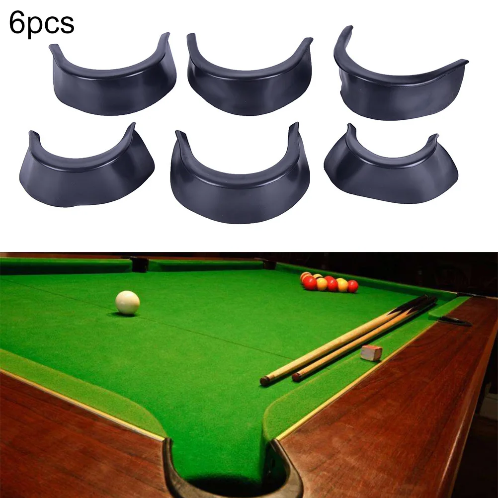 Leather Web Pocket replacement for Billiards Pool Table 6pcs Light  Brown 