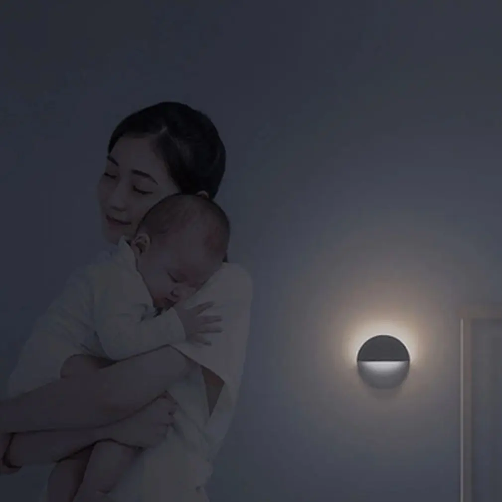 XIAOMI Wireless Night Light Intelligent Linkage Sensor Bedside Lamp Mini Corridor Bathroom Bedroom Lamp Induction Lamp