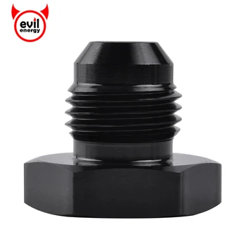 

evil energy Anodized Head Female Flare End Cap Plug Fitting Oil Fuel Straight Fittings Hose Adapter AN6 Aluminum Alloy