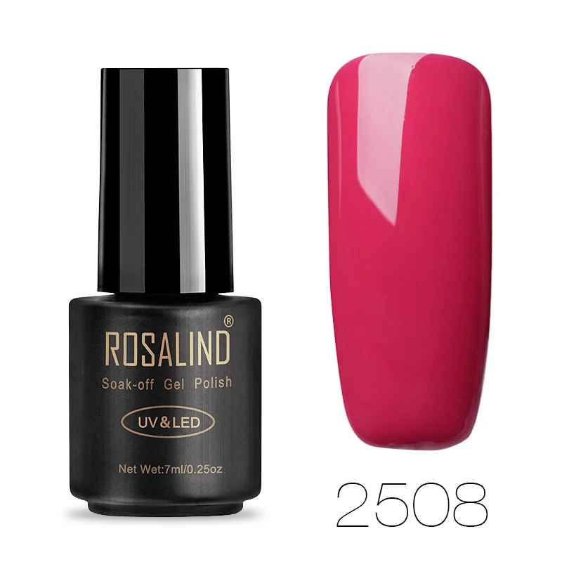 RA2508 ROSALIND Розовый фиолетовый серия гель лак для ногтей все для маникюра ногти маникюр Топ База Набор дизайн ногтей гель лаки - Цвет: RA2508