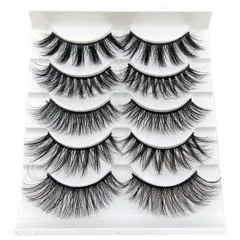 

5 pairs 3D Mink Lashes Natural False Eyelashes Hand-made Dramatic Volume Fake Lashes Makeup Eyelash Extension Silk Eyelashes New