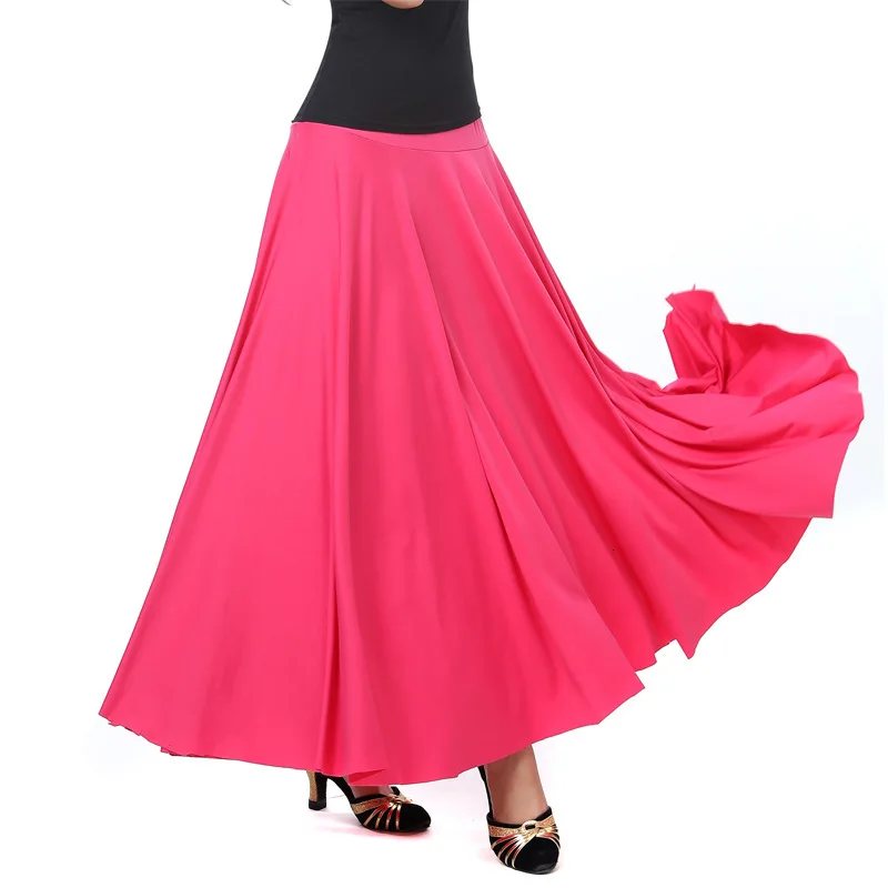 Pink Skirt Женские фламенко фестиваль женские танцевальные костюмы живота сценическая юбка 7 цветов Твердые Фламенго балетные бальные костюмы - Цвет: Pink Skirt
