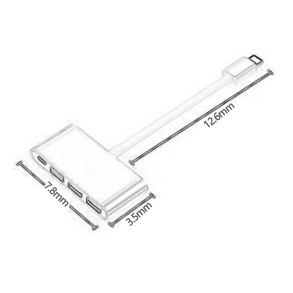 4 в 1 Алюминиевый сплав многопортовый type C концентратор USB 3,0 USB-C зарядный адаптер type C к usb-хаб для MacBook Pro