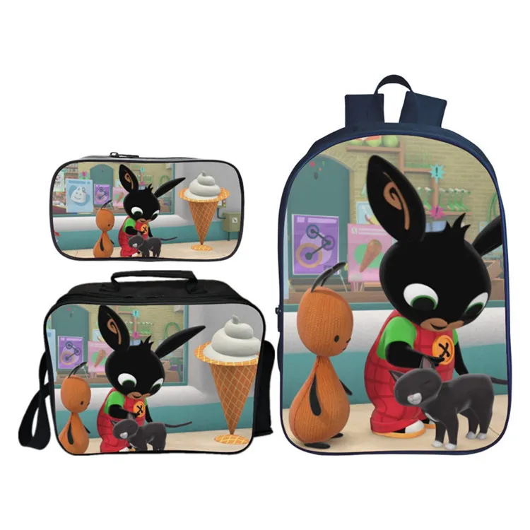 Сумка Mochila для мальчиков девочек мультфильм Bing кролик ортопедический большой путешествия ноутбук набор рюкзаков плечевая сумка школьный портфель