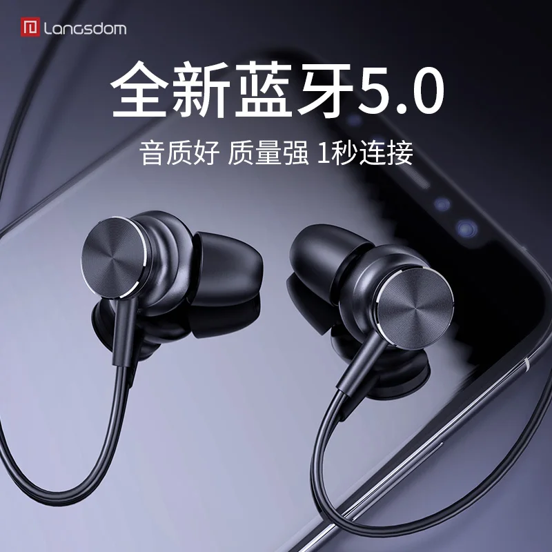 Langsdom L33 Binaural with Magnetic Switch Wireless Sports Bluetooth Headset Comfortable to wear Intelligent Voice Subwoofer