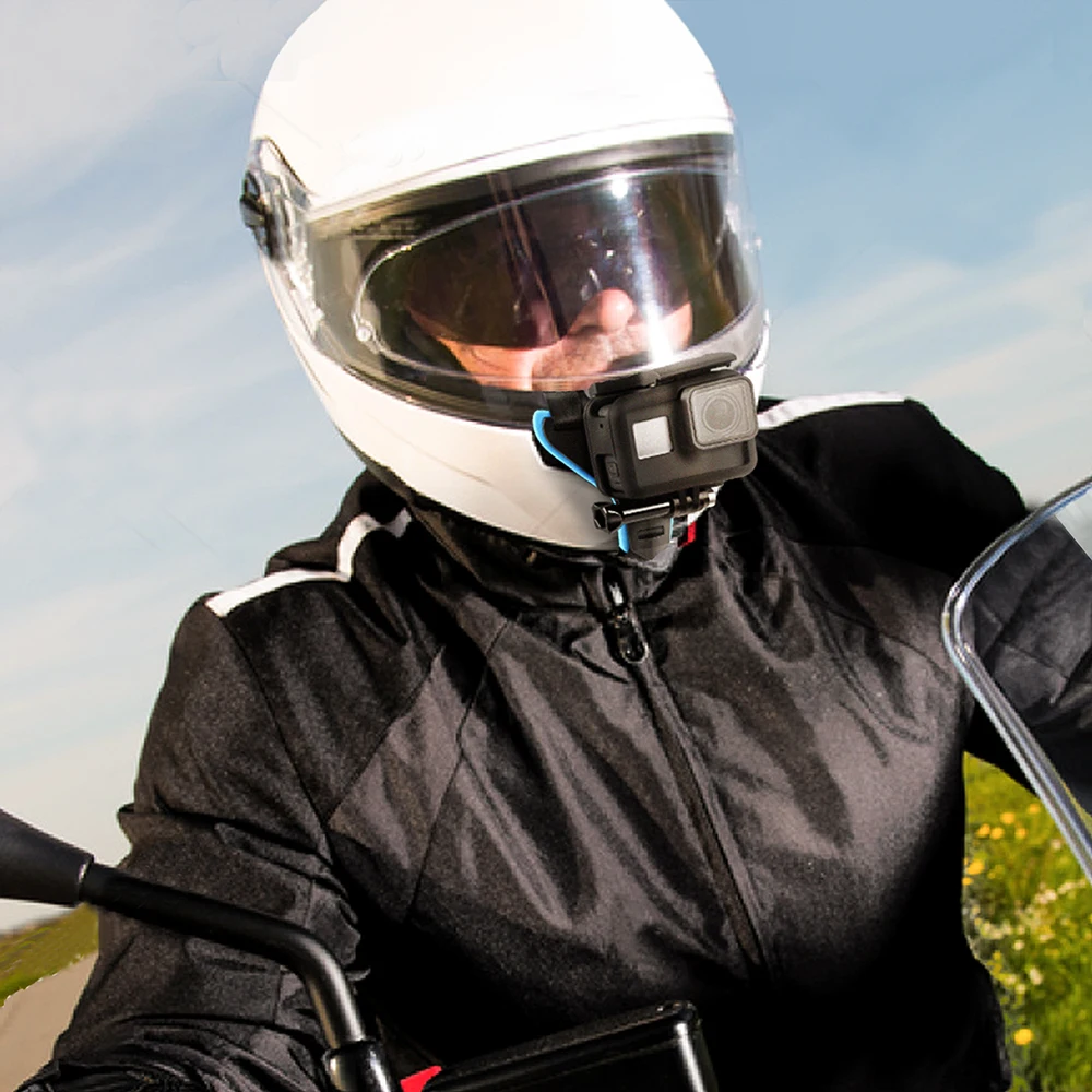 Для GoPro Hero 7 6 5 мотоциклетный шлем передний подбородок кронштейн держатель штатив крепление для Xiaomi Yi 4K Sjcam Eken Go Pro Hero 7