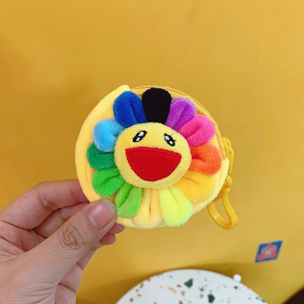 PACGOTH Новая мода подсолнечника зеленый/желтый круглый портмоне Kawaii для девочек деньги брелок Монета Чехол, хранилище, сумочка, сумка, 1 шт
