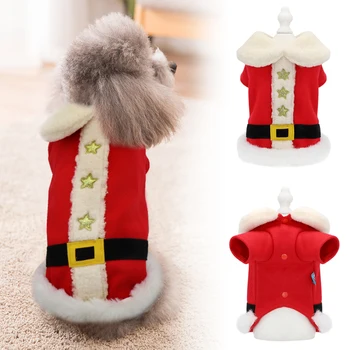 

Christmas Dog Cat Clothes Winter Small Dogs Coat Jackets Warm Puppy Cat Clothing Chihuahua Yorkie Coat for Small Dog Costume