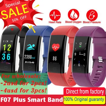 

F07 Plus Bluetooth Smart Band OLED Color Screen Smart Bracelet IP68 Waterproof Swim Heart Rate Blood Pressure Monitor