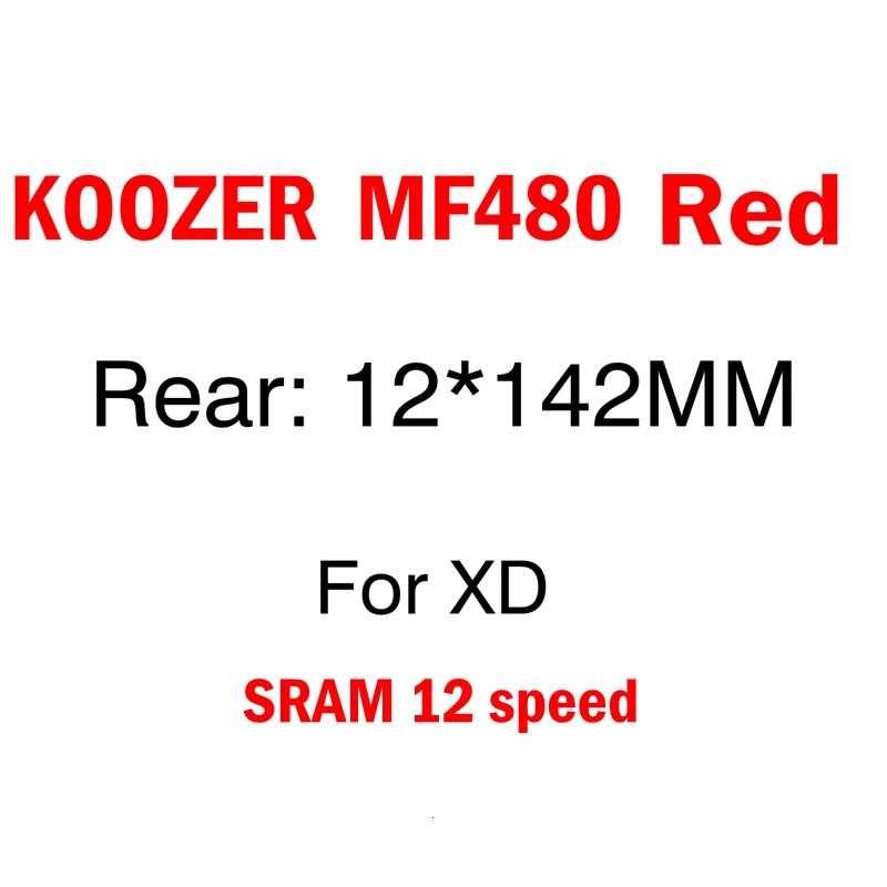 KOOZER MF480 передняя, Задняя Ступица набор 2/4 подшипники 24T трещотка 32 отверстия быстросъемные через ось горный велосипед ступицы для 8 9 10 11S - Цвет: Red 12x142mm XD rear