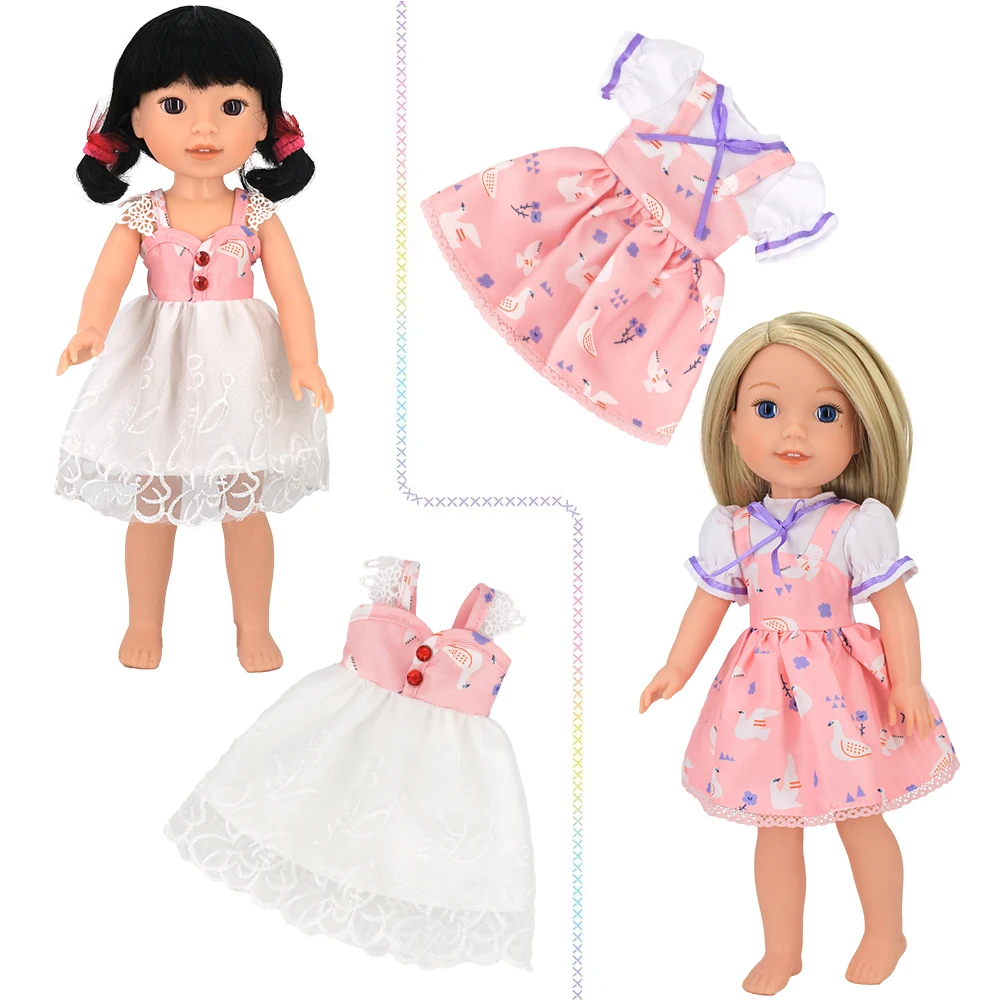 

Mini Toys Doll clothes 14 Inch 35CM Silica gel Crawling Doll accessories Fashion yarn skirt dress, swimsuit Girl's gift