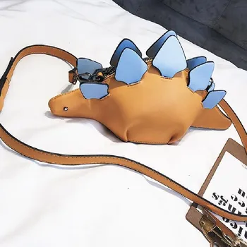 

2020 Cartoons Cute Women's Shoulder Bags for Women Bag Cute Dinosaur Shape Leather Messenger Bag Ladies Shopping Clutch Purses