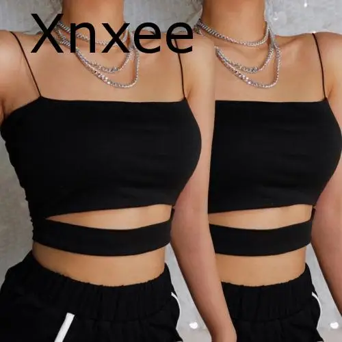 Xnxee модные сексуальные женские безрукавки Топы Бюстье Cami футболка без рукавов Летний жилет укороченный топ